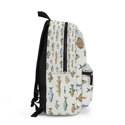 Fish Print Eco-Friendly School and Hiking Backpack