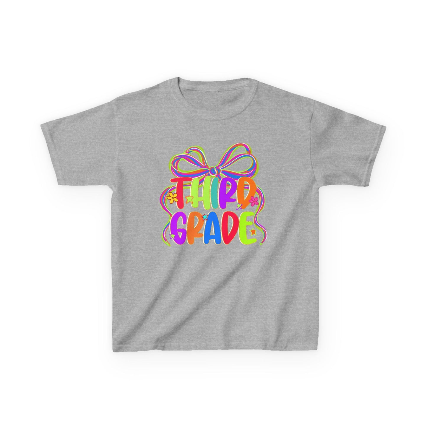 Neon Third Grade Back to School Kids Tee