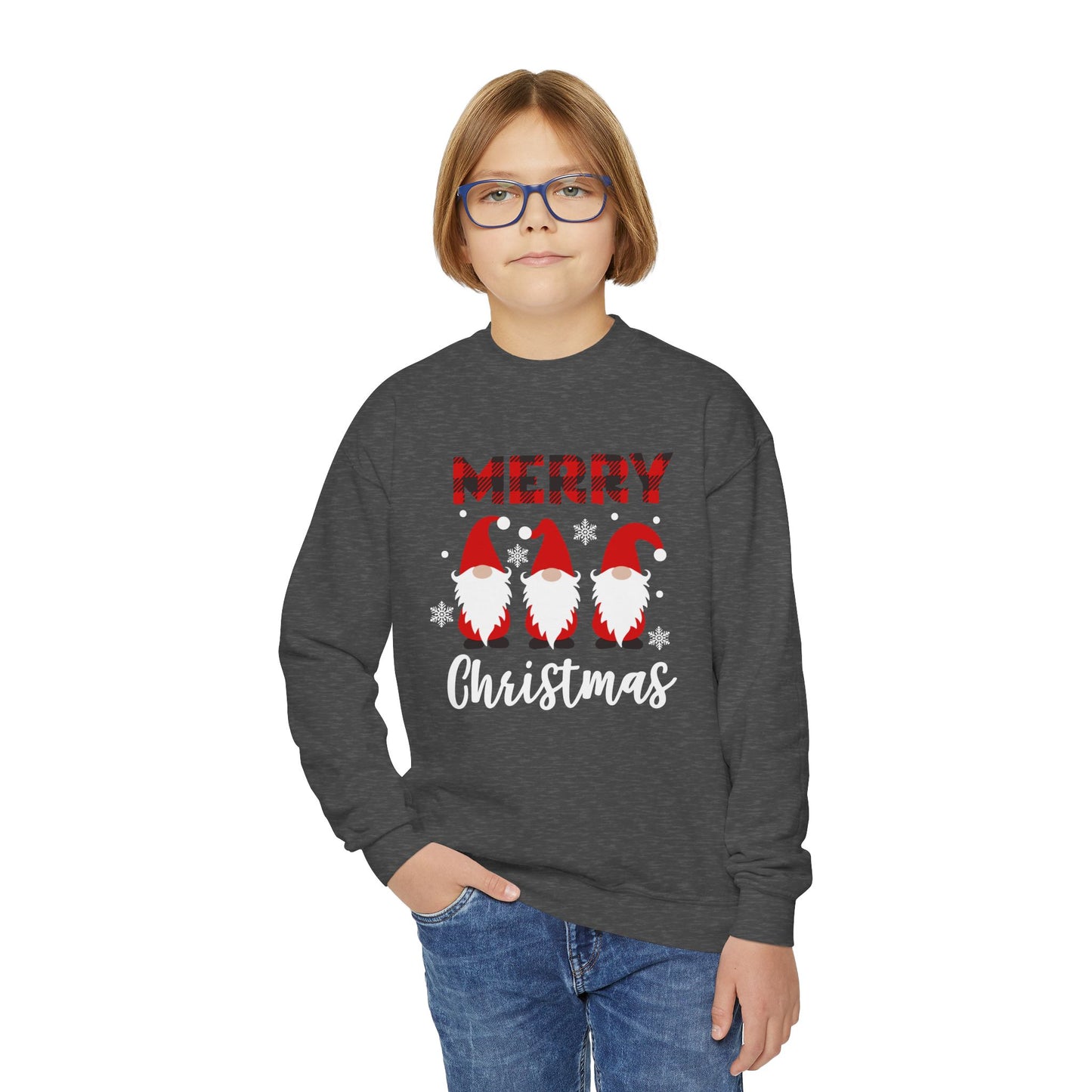 Merry Gnome Christmas Youth Sweatshirt