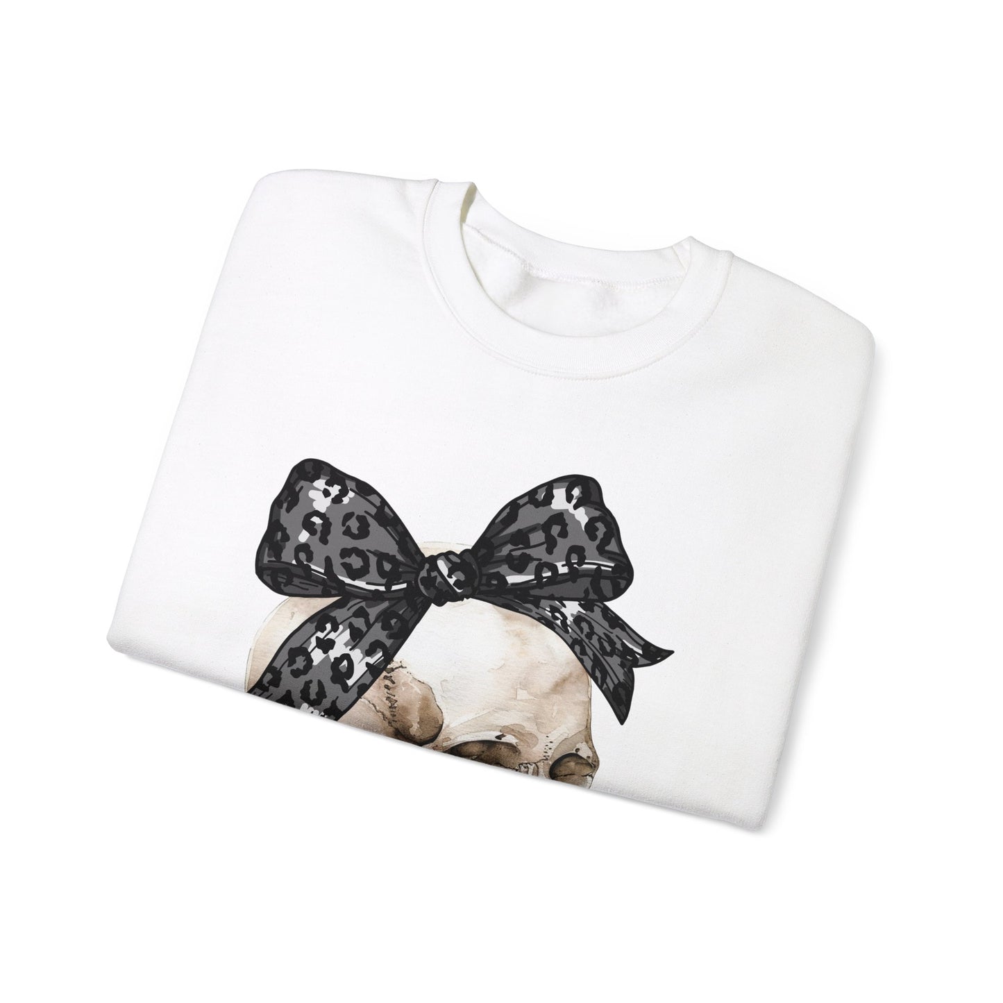 Halloween Skull with Bow Sweatshirt