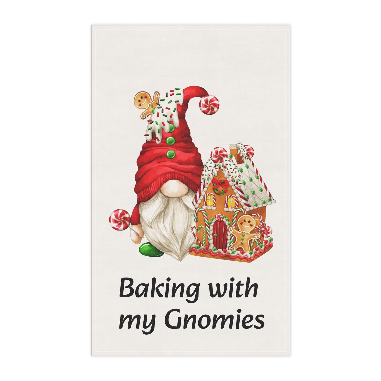 Baking With My Gnomies Kitchen Towel