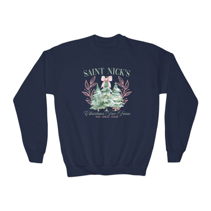 St. Nick's Christmas Tree Farm Youth Crewneck Sweatshirt