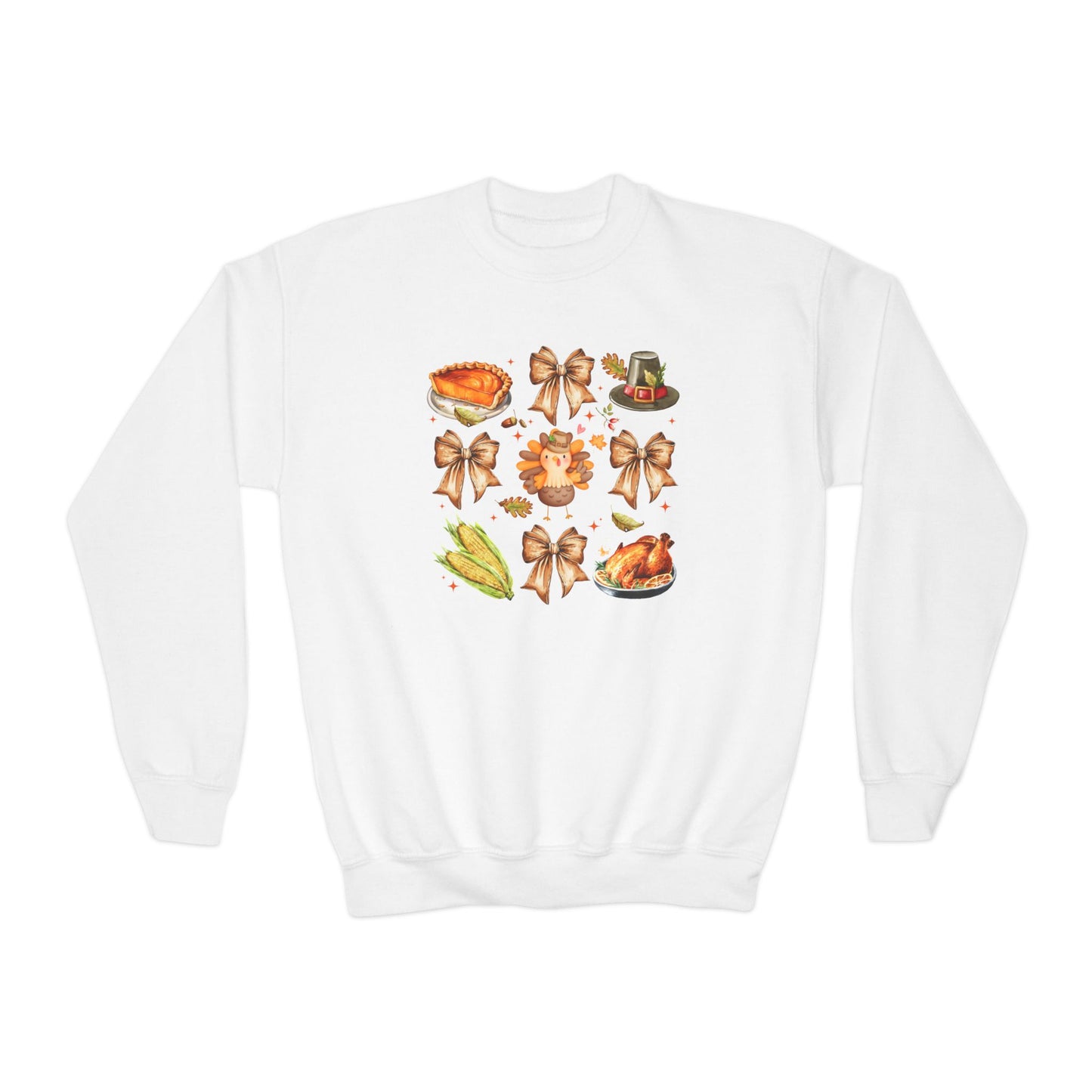 Thanksgiving Coquette Youth Crewneck Sweatshirt