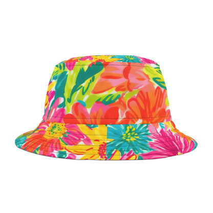 Bright Summer Floral Bucket Hat