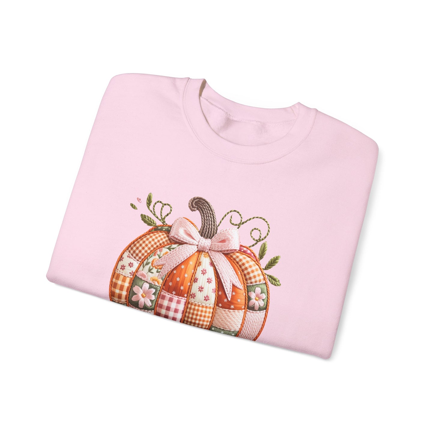 Fall Quilted Patchwork Pumpkin Sweatshirt