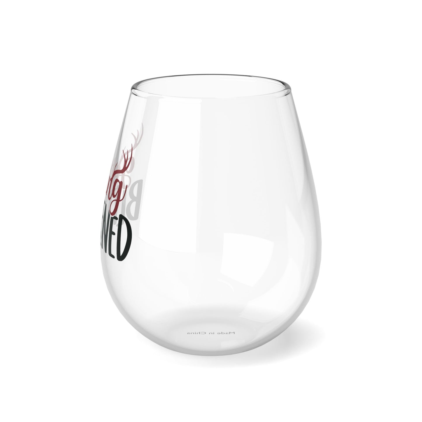 Getting Blitzened Stemless Wine Glass, 11.75oz