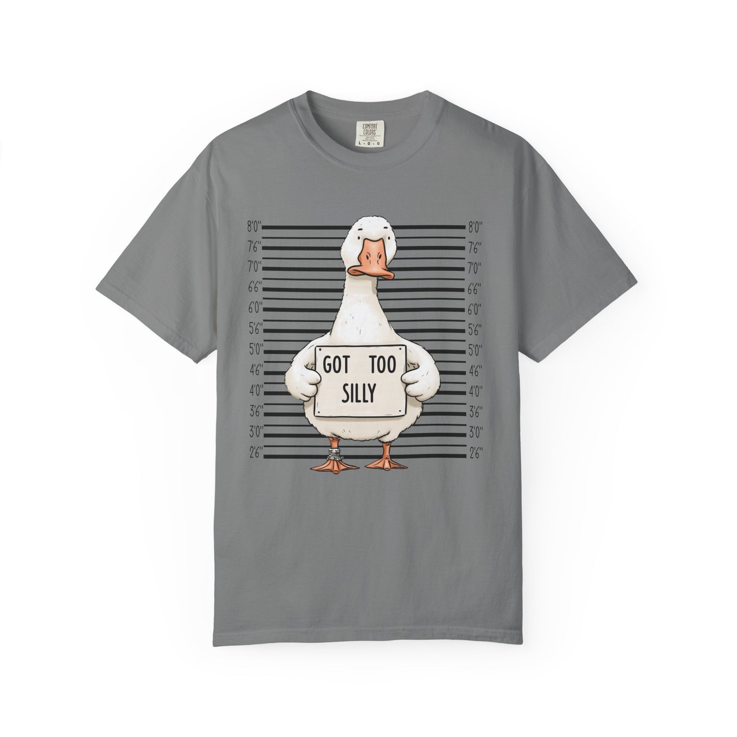 Funny Goose T-Shirt — 'Got Too Silly' Mugshot Graphic Tee