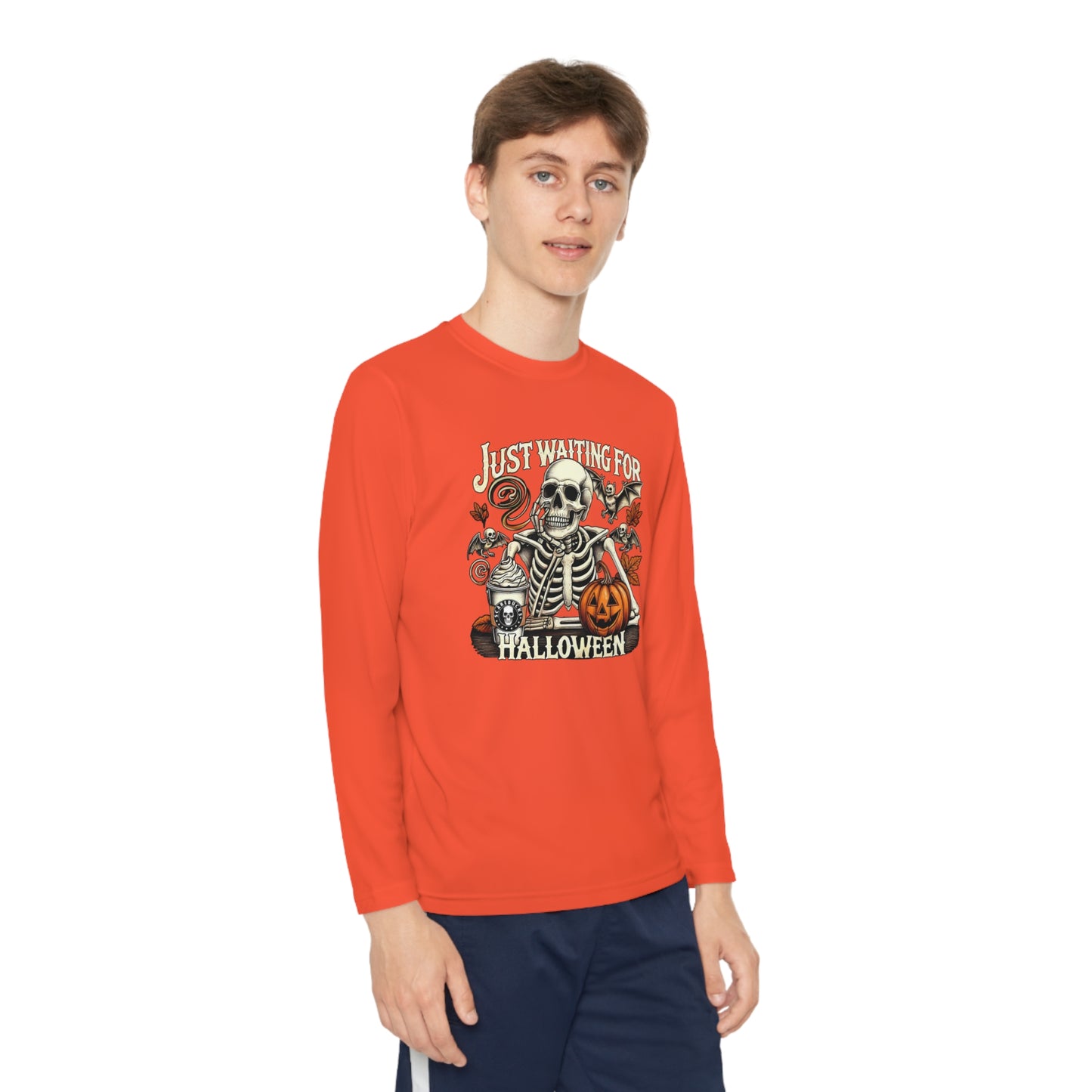 I'm Just Waiting For Halloween Youth Long Sleeve T-Shirt