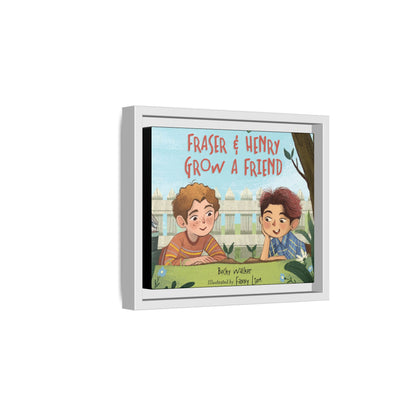 Framed Canvas Wall Art – Fraser & Henry Grow a Friend Children’s Book Illustration