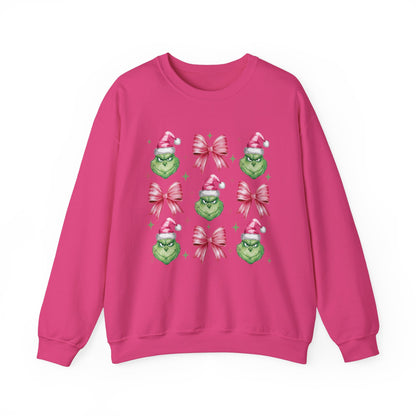 Coquette Grinch Christmas Sweatshirt