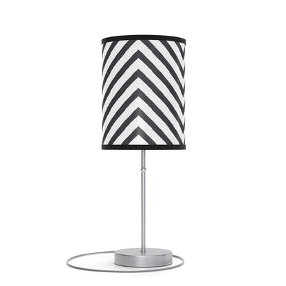 Black and White Striped Lamp