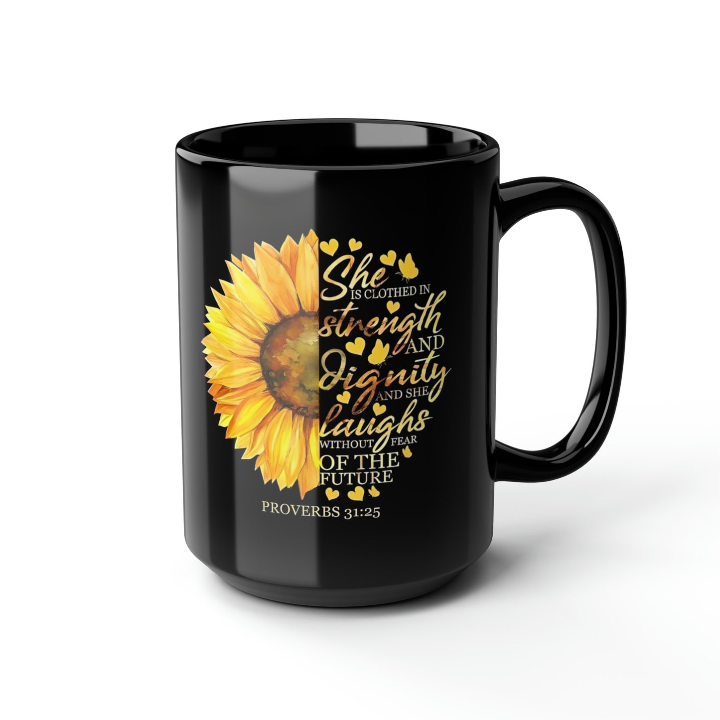 Sunflower Black Mug (11oz, 15oz)