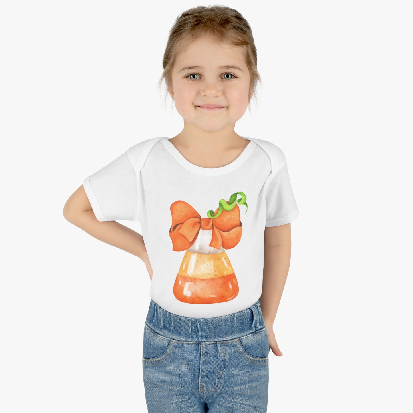 Candy Corn Coquette Halloween Onsie