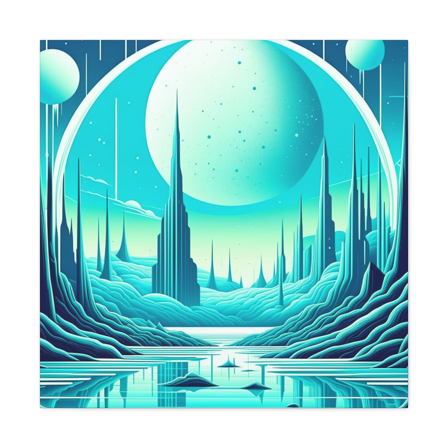 Space City Canvas Wall Art