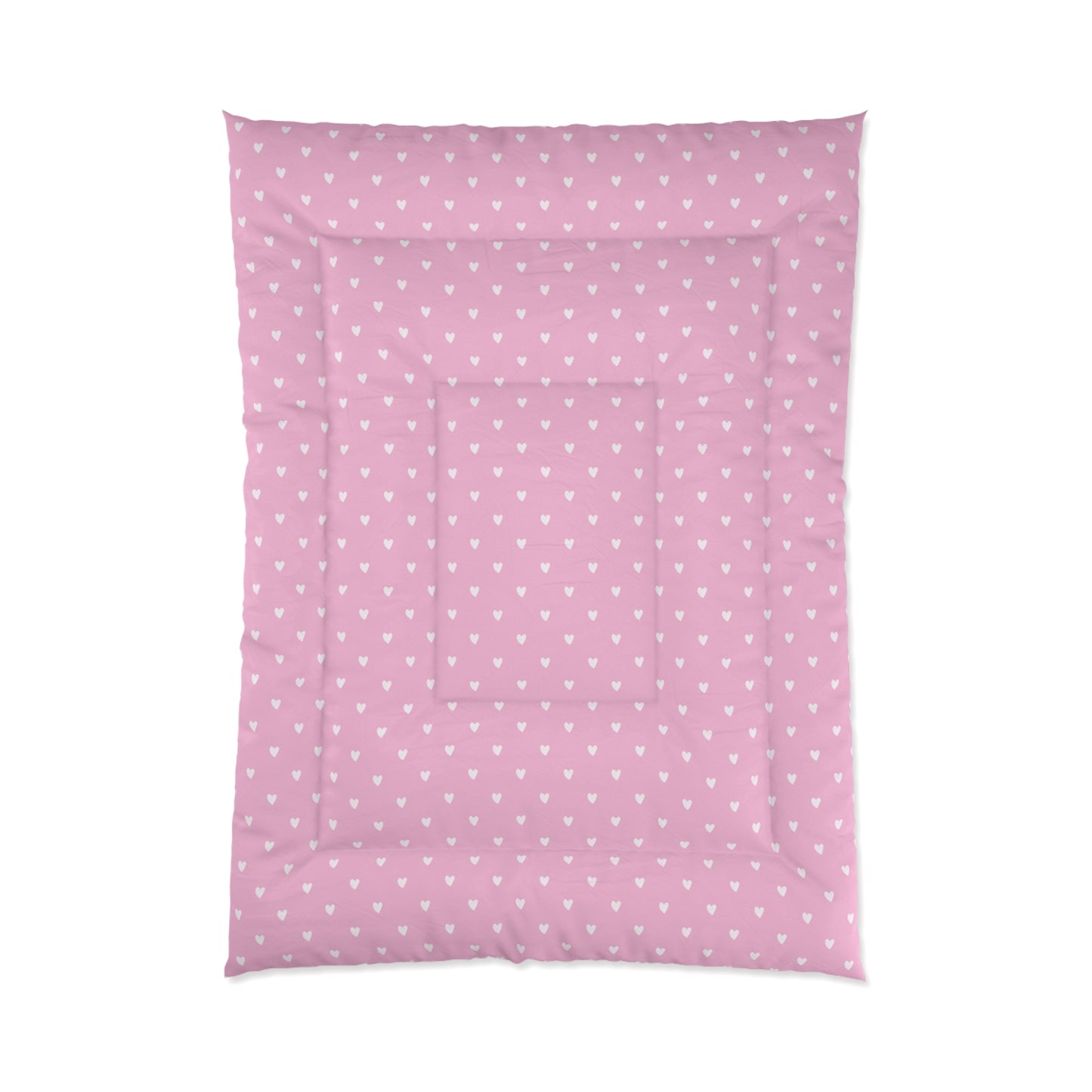 Girl's Pink Heart Comforter