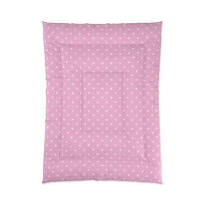 Girl's Pink Heart Comforter