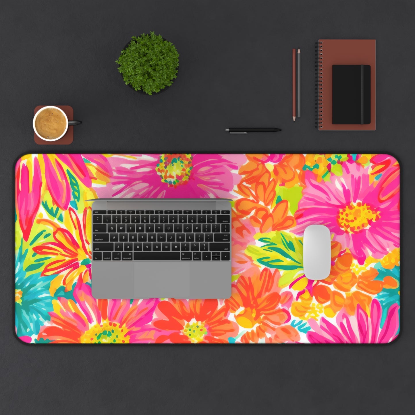 Bright Floral Girl Desk Mat