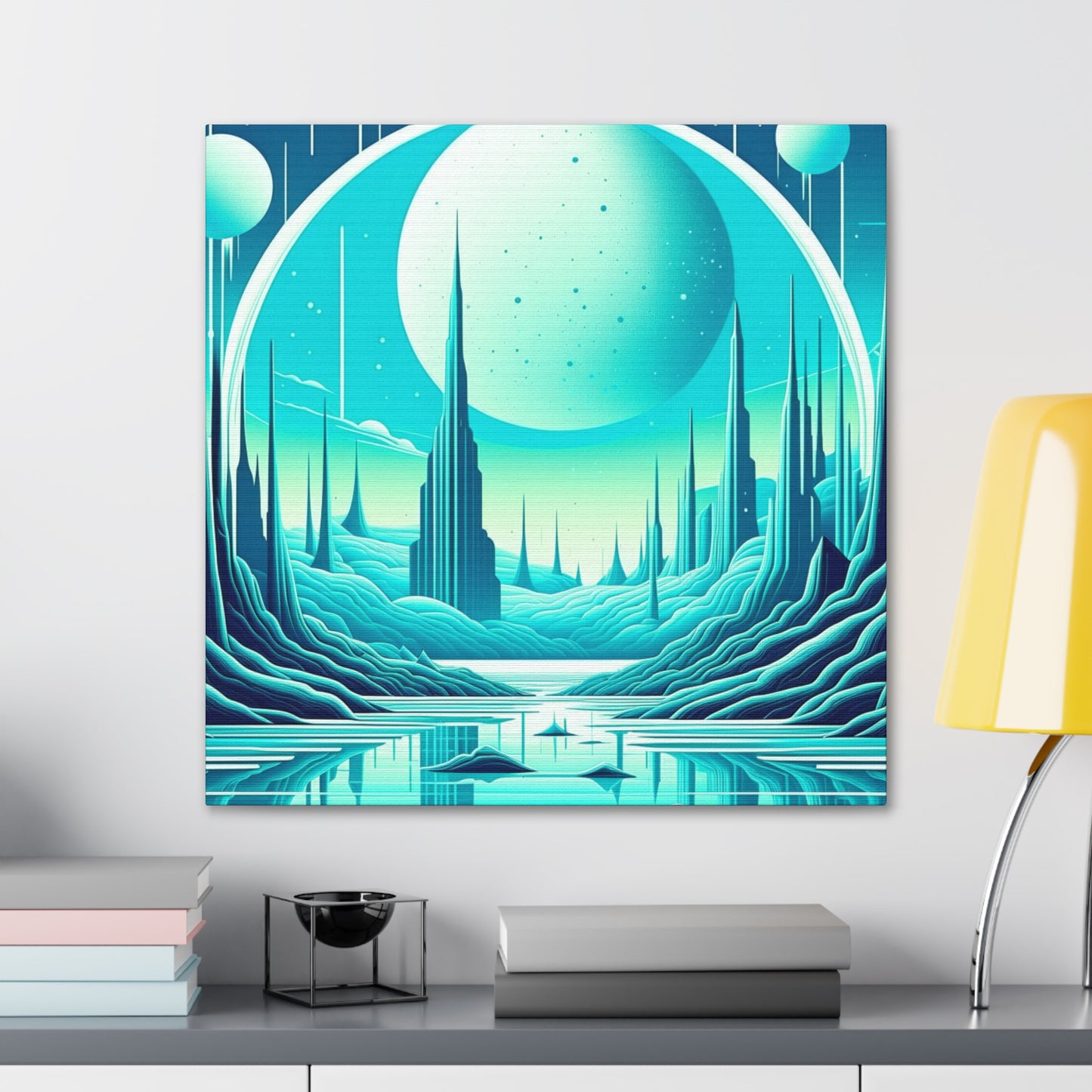 Space City Canvas Wall Art