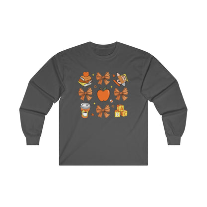 Coquette Fall Teacher Long Sleeve T-Shirt