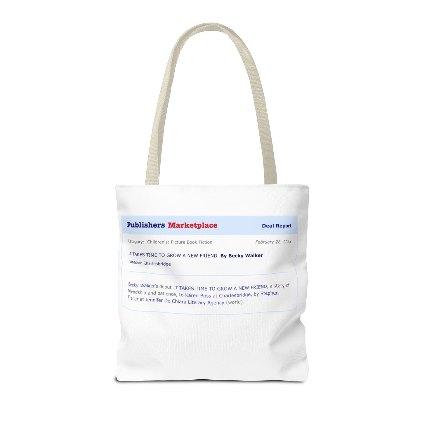 Tote Bag — Publishers Marketplace Announcement Tote