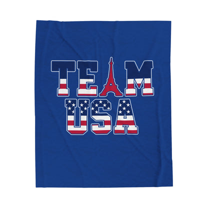 Team USA Olympics Velveteen Plush Blanket