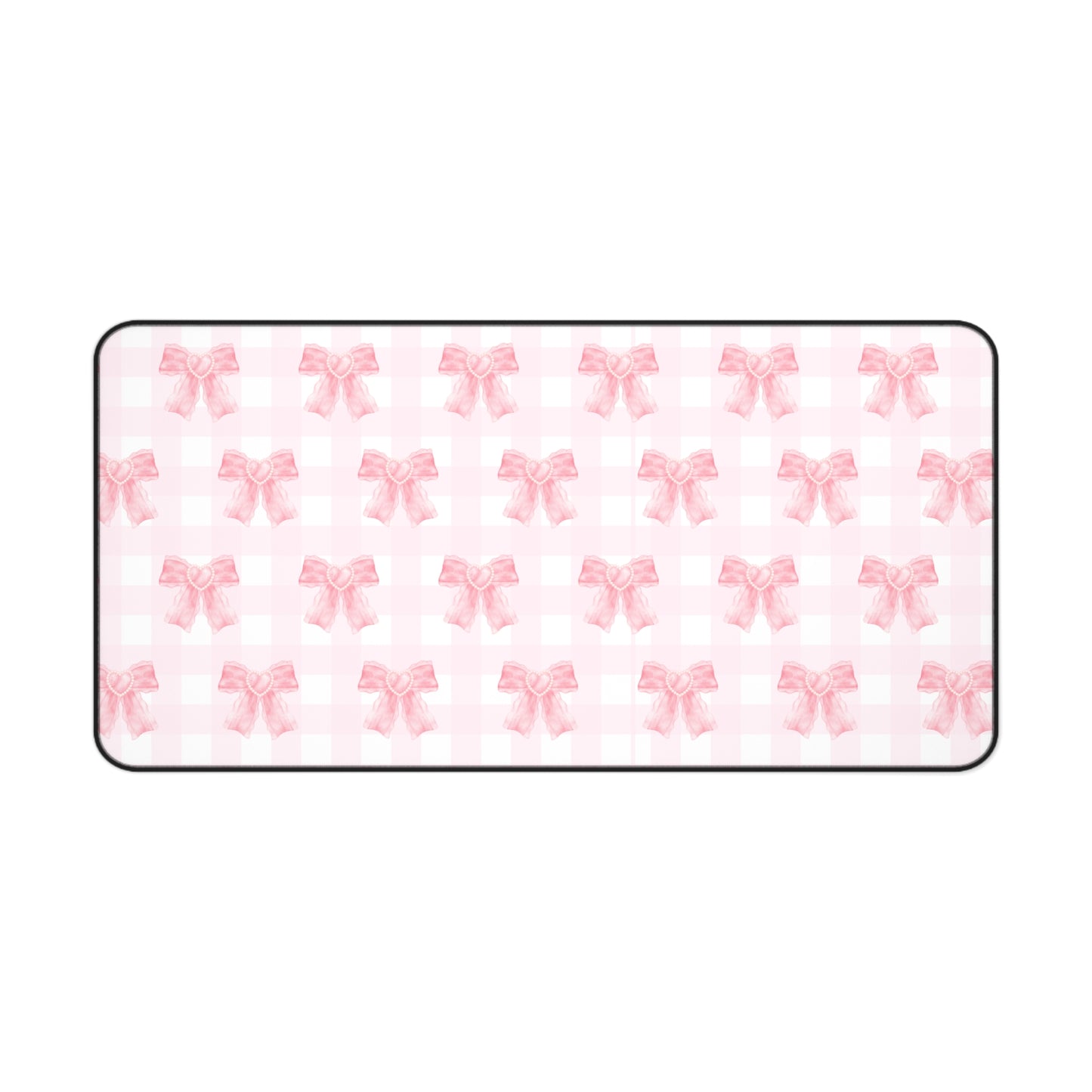 Coquette Pink Bow Dorm Decor Desk Mat