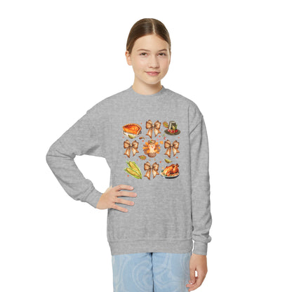 Thanksgiving Coquette Youth Crewneck Sweatshirt