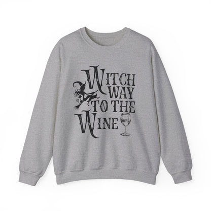 Witch Way to the Wine Halloween Sweatshirt