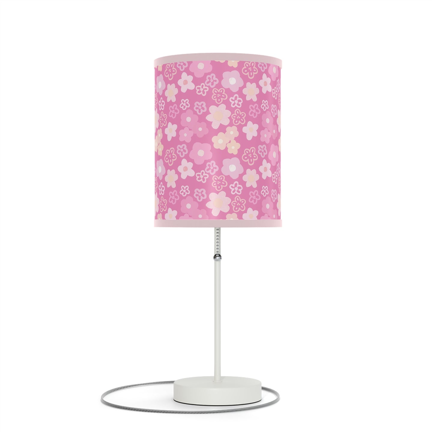 Coquette Pink Flowers Lamp on a Stand, US|CA plug