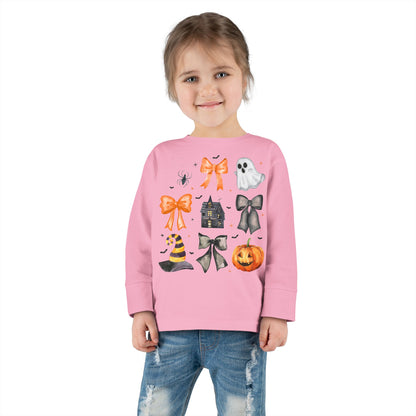 Halloween Coquette Toddler Long Sleeve Tee