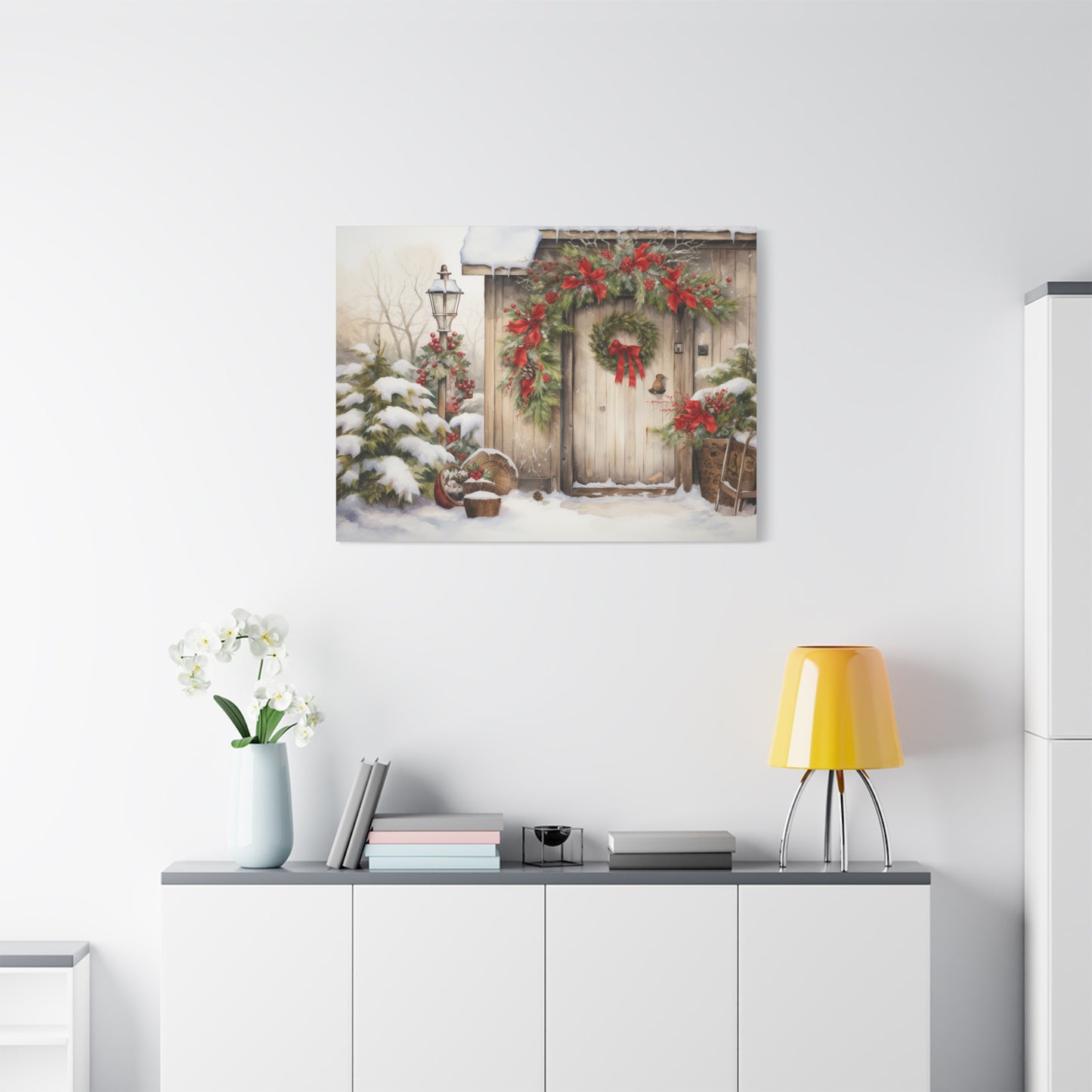 Christmas Door Matte Canvas