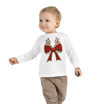 Reindeer Bow Toddler Tee