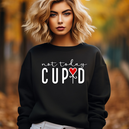 Not Today Cupid Anti Valentine's Day Sweatshirt