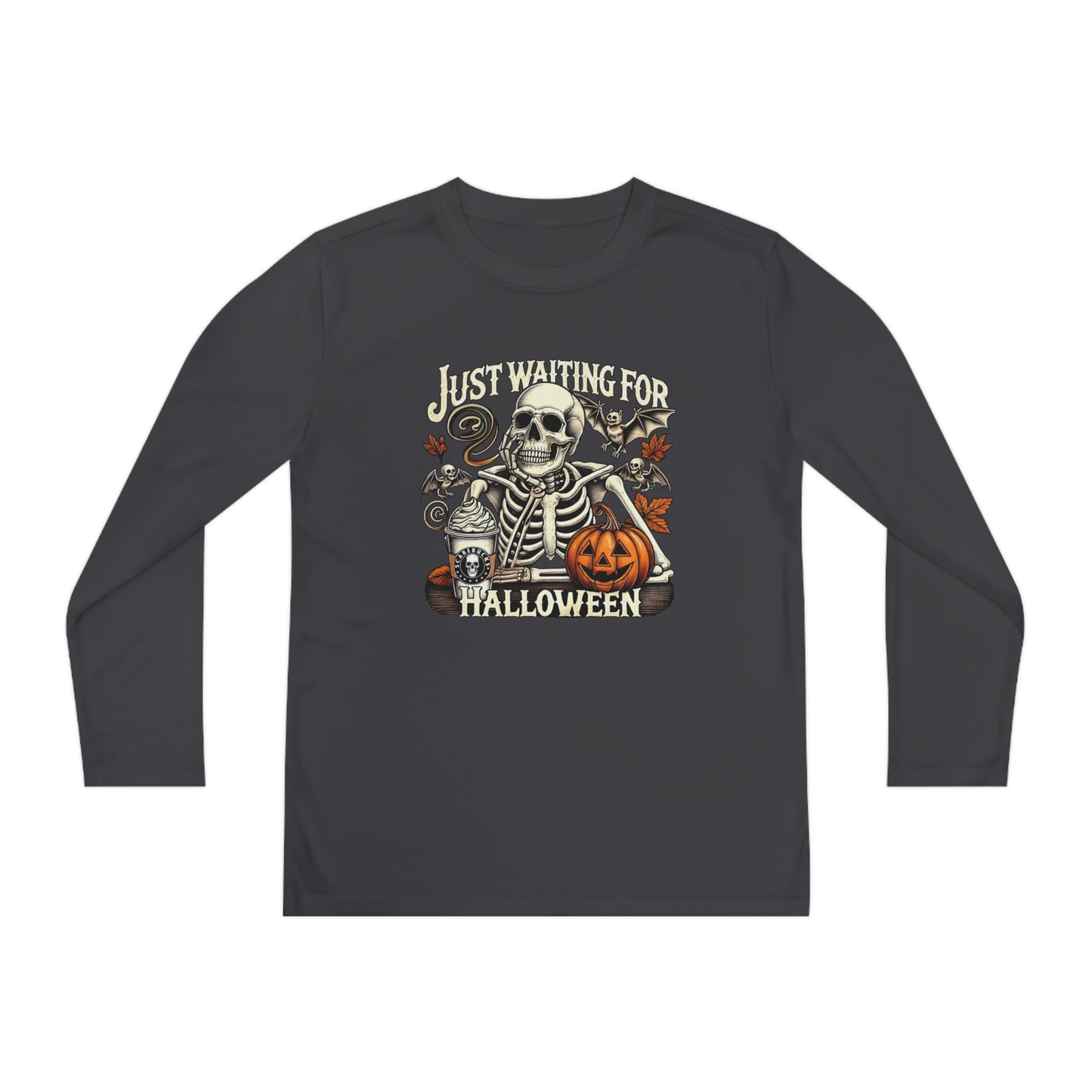 I'm Just Waiting For Halloween Youth Long Sleeve T-Shirt