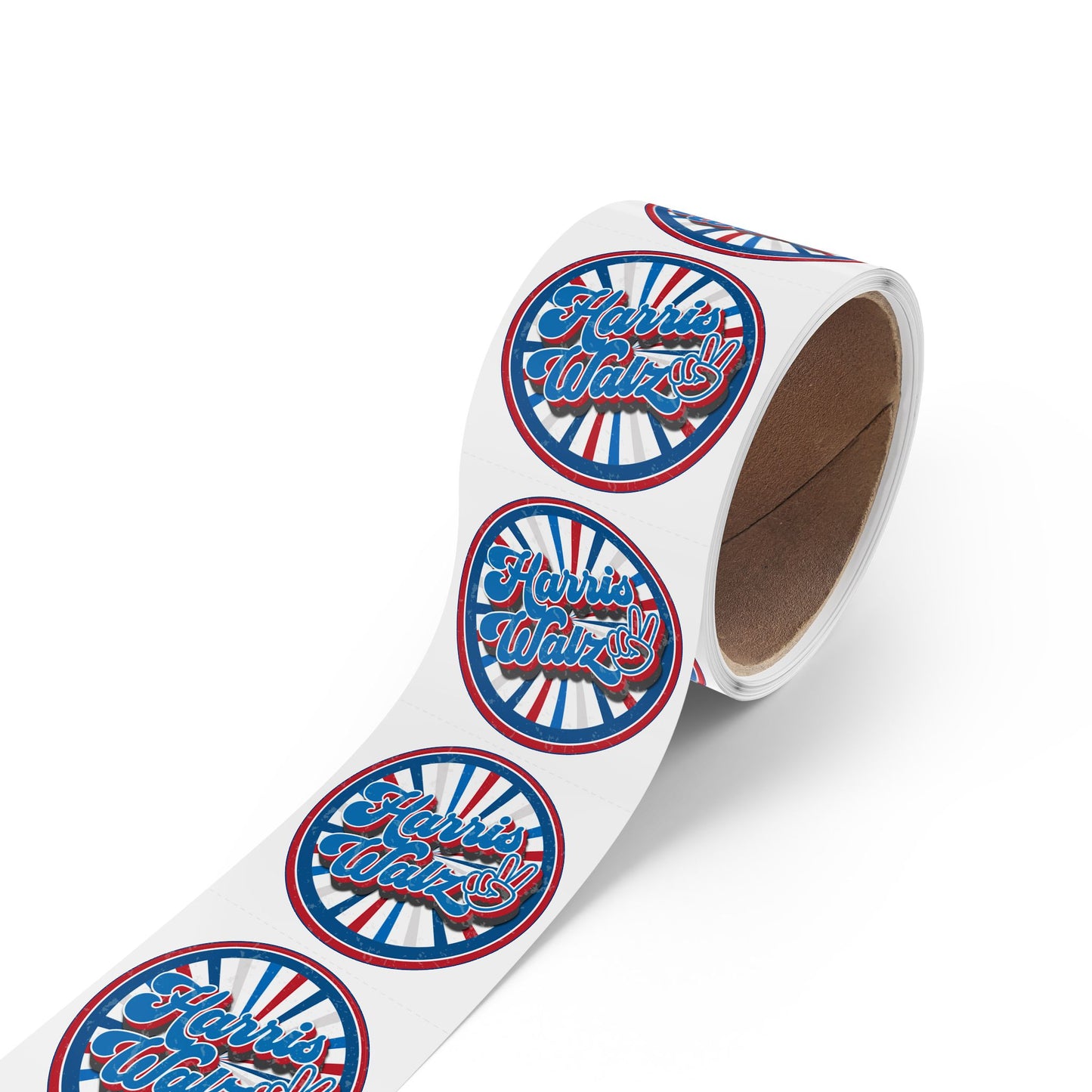 Harris Walz For President Round Sticker Label Rolls