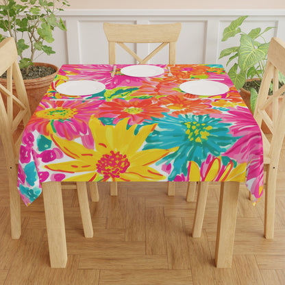 Bright Floral Tablecloth