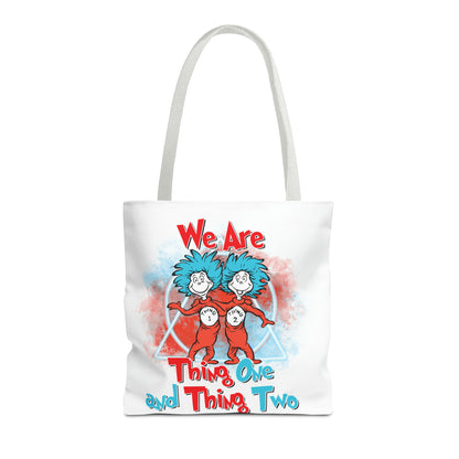 We Are Thing One and Thing Two Tote Bag (AOP)