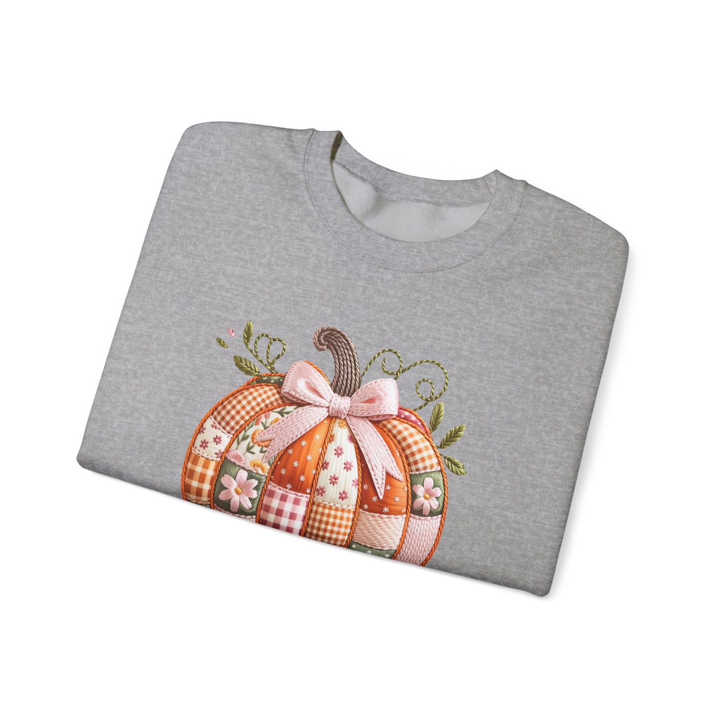 Fall Quilted Patchwork Pumpkin Sweatshirt