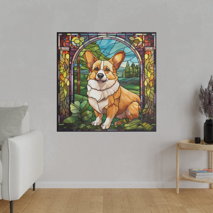 Corgi Wall Art Matte Canvas