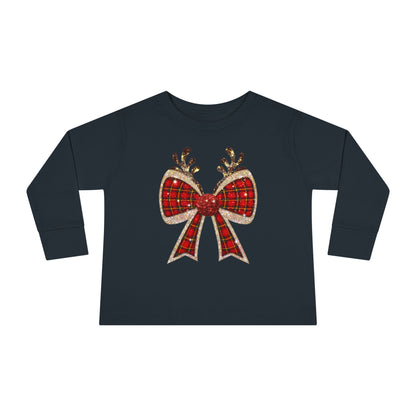 Reindeer Bow Toddler Tee