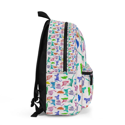 Colorful Cat Design School Backpack