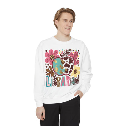 Librarian Floral Apple Sweatshirt