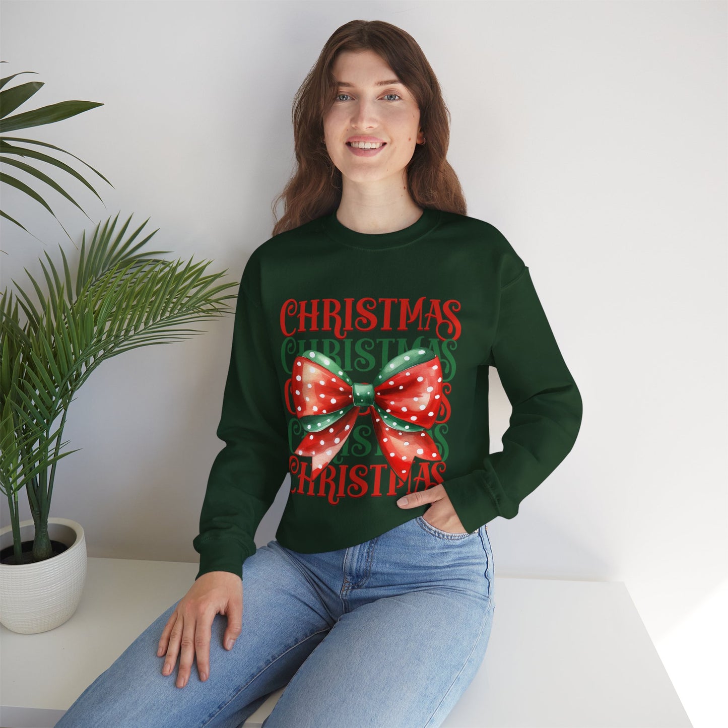 Christmas Coquette Bow Sweatshirt