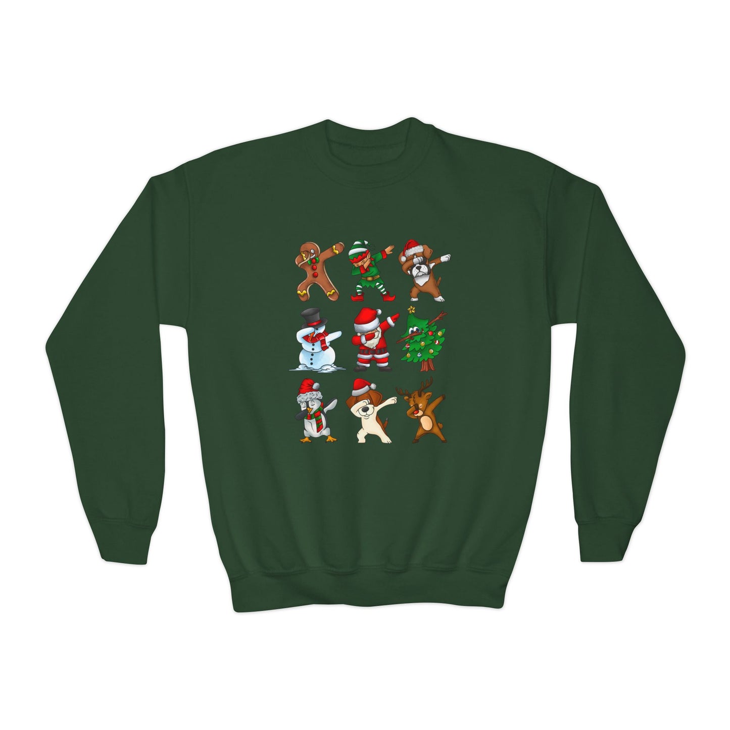 Dabbing Christmas Youth Crewneck Sweatshirt