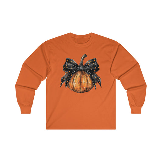 Coquette Halloween Pumpkin Long Sleeve T-Shirt