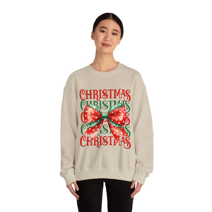 Christmas Coquette Bow Sweatshirt