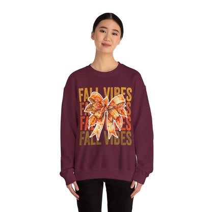 Fall Vibes Coquette Bow Sweatshirt