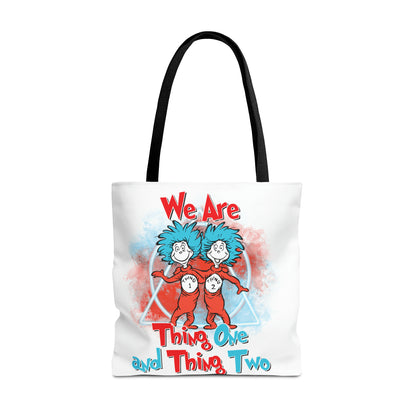 We Are Thing One and Thing Two Tote Bag (AOP)