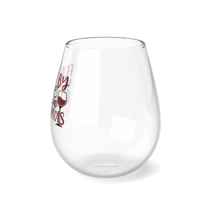 Fueled By Wine and Christmas Stemless Wine Glass, 11.75oz