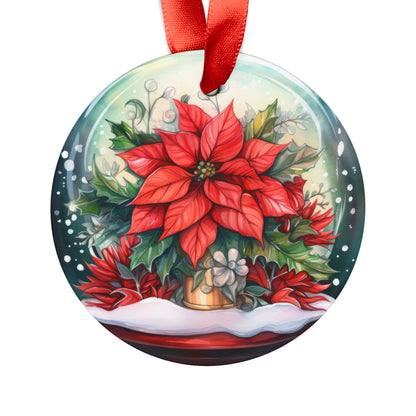 Poinsettia Acrylic Ornament